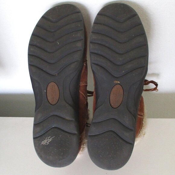 Earth Origins "Crowley" Womens Tan Leather & Fur Side Zip Hiking Boot - Size 11M - Picture 8 of 8